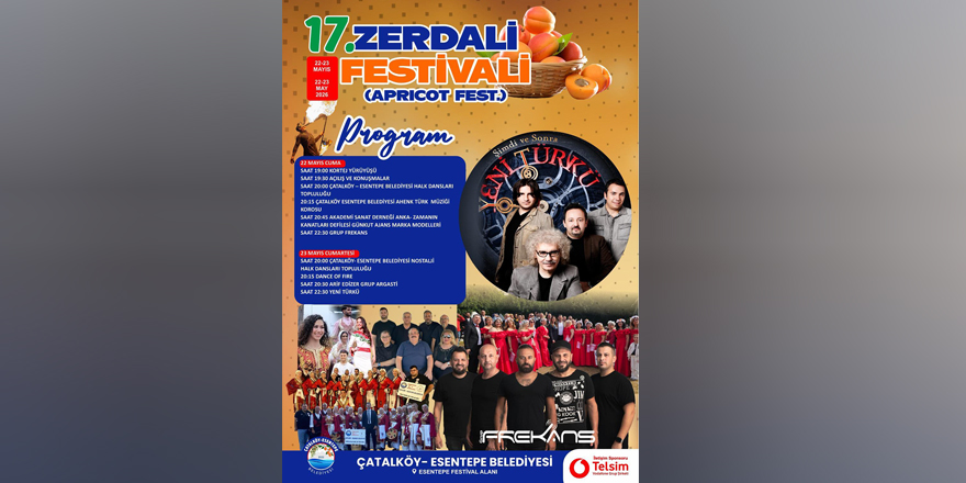 Çatalköy–Esentepe Belediyesi 17. Zerdali Festivali başlıyor