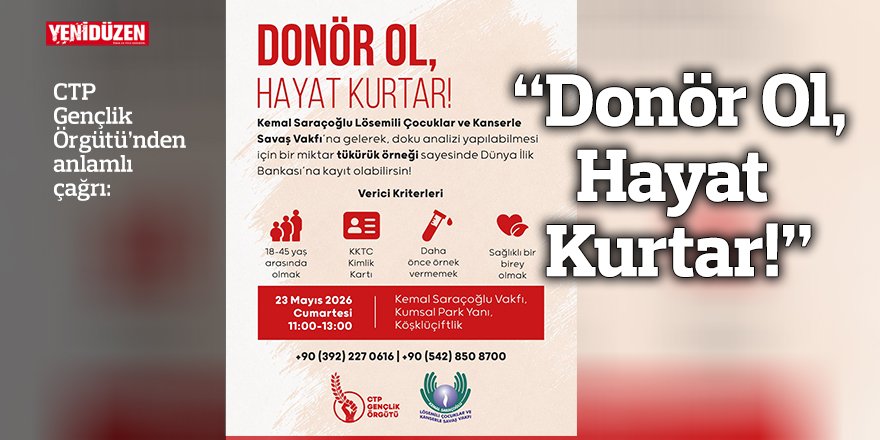 “Donör Ol, Hayat Kurtar!”