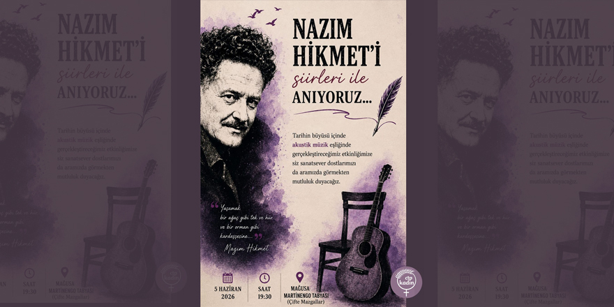 CTP Kadın Örgütü Mağusa İlçesi’nden Nazım Hikmet’i anma etkinliği