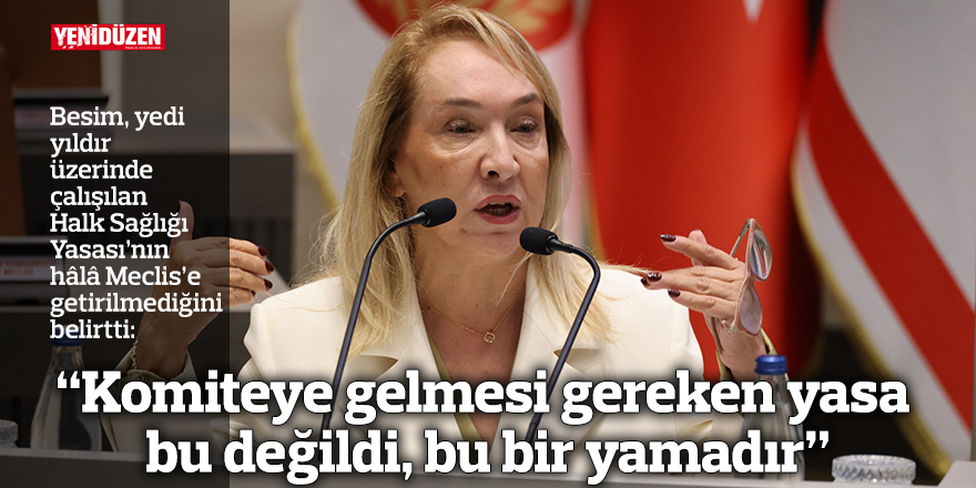 “Komiteye gelmesi gereken yasa bu değildi, bu bir yamadır”