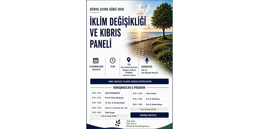 İki toplumlu “İklim Değişikliği ve Kıbrıs" paneli düzenleniy