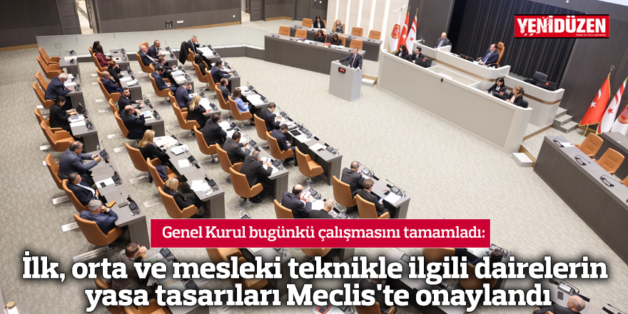 İlk, orta ve mesleki teknikle ilgili dairelerin yasa tasarıları Meclis'te onaylandı