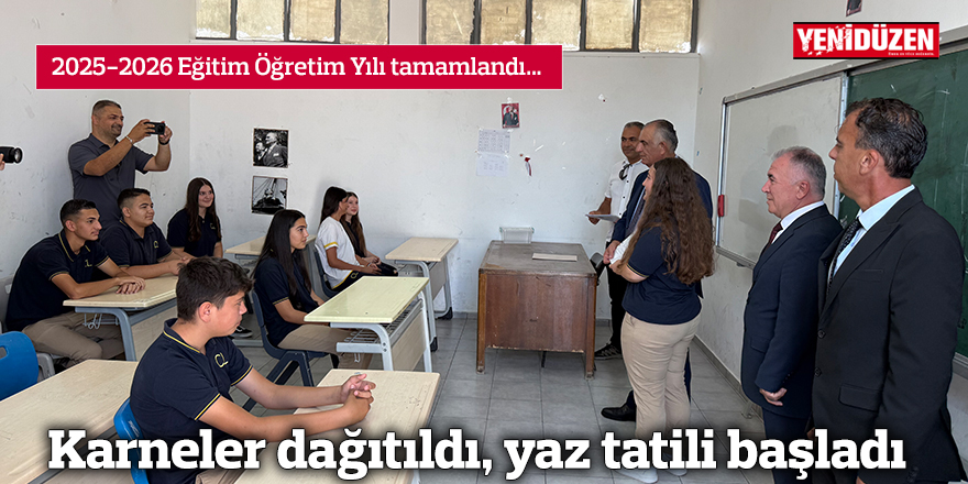 Karneler dağıtıldı, yaz tatili başladı