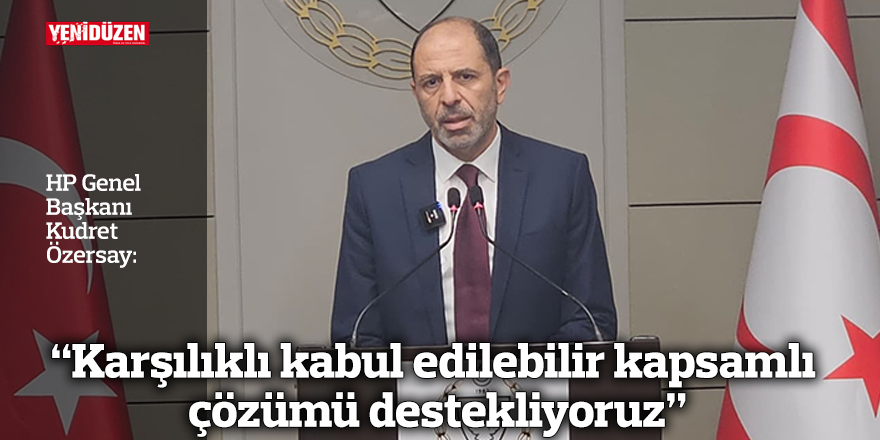 “Karşılıklı kabul edilebilir kapsamlı çözümü destekliyoruz”