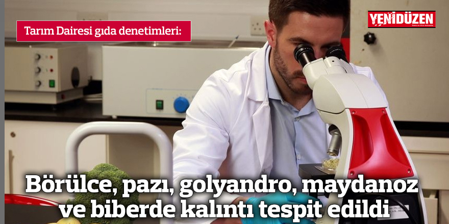 Börülce, pazı, golyandro, maydanoz ve biberde kalıntı tespit edildi