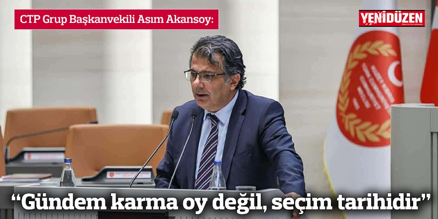 “Gündem karma oy değil, seçim tarihidir”