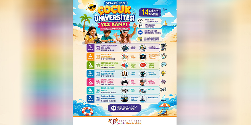 Geleceğin kaşifleri bu yaz kampında buluşacak