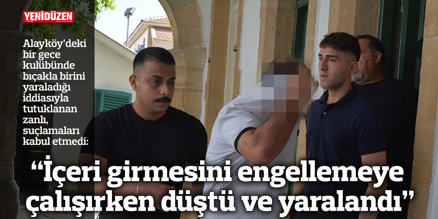 “İçeri girmesini engellemeye çalışırken düştü ve yaralandı”