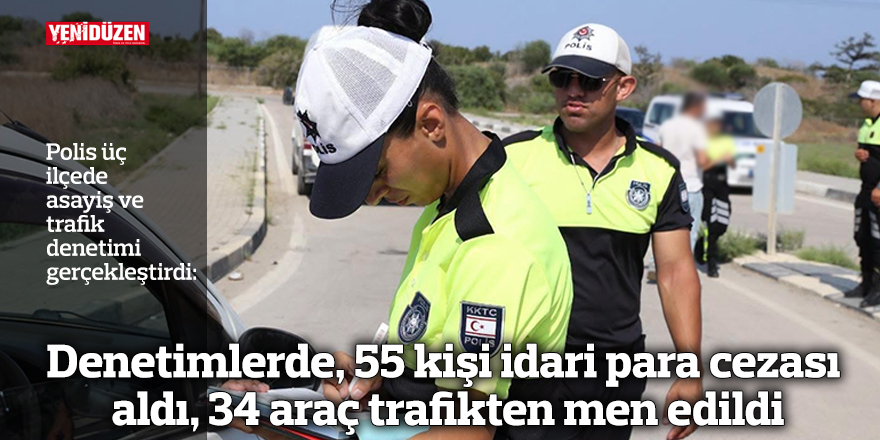 Polis üç ilçede asayiş ve trafik denetimi gerçekleştirdi