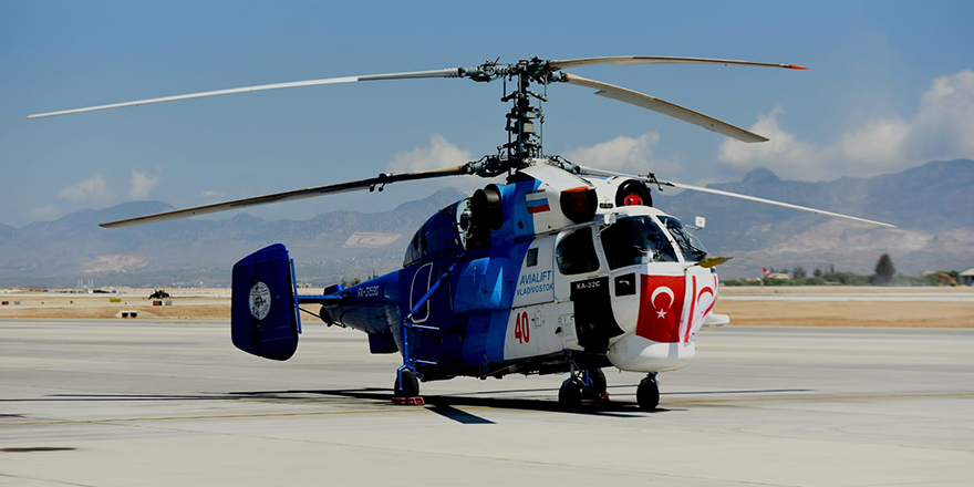 Yangın helikopteri geçici olarak Kıbrıs'ta