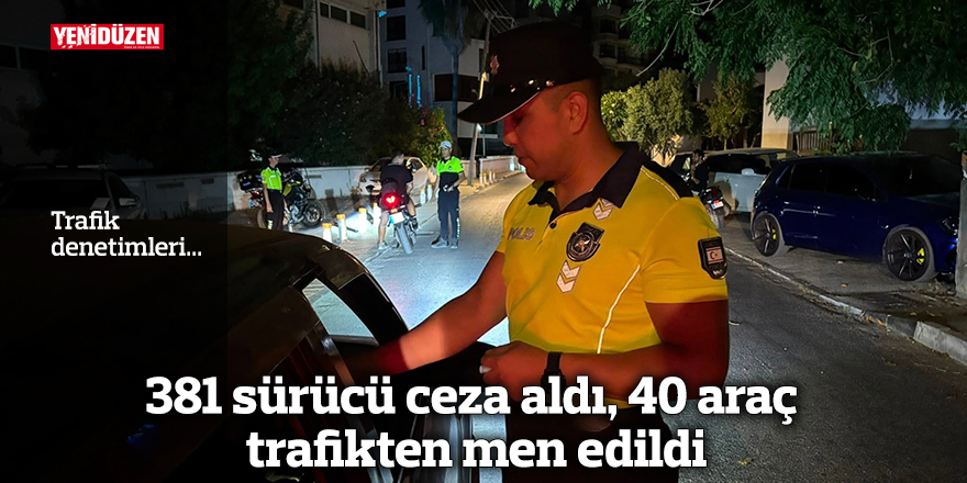 381 sürücü ceza aldı, 40 araç trafikten men edildi