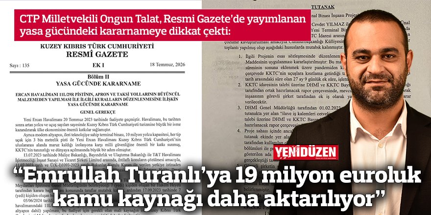 “Emrullah Turanlı’ya 19 milyon euroluk kamu kaynağı daha aktarılıyor”