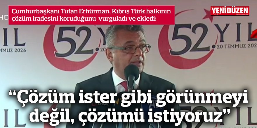 “Çözüm ister gibi görünmeyi değil, çözümü istiyoruz”
