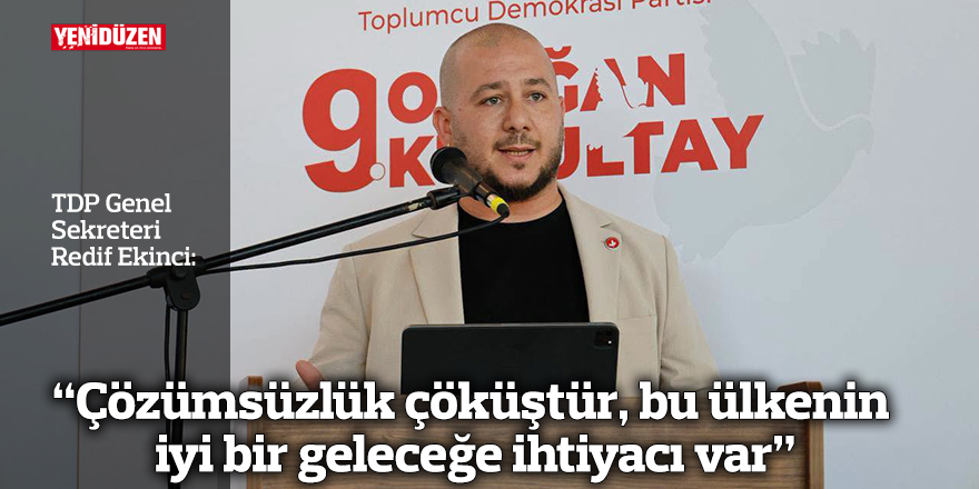 “Çözümsüzlük çöküştür, bu ülkenin iyi bir geleceğe ihtiyacı var”