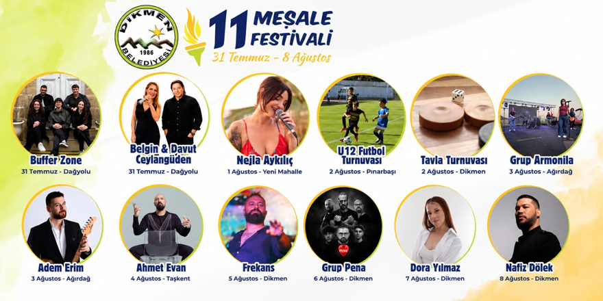 Dikmen 11 Meşale Festivali başlıyor