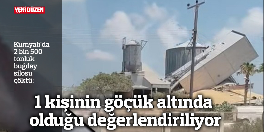 Kumyalı'da 2 bin 500 tonluk buğday silosu çöktü