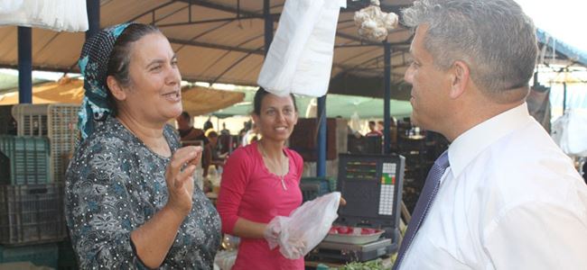 Arter Perşembe Pazarı’nı ve Terminal Bölgesi’ni ziyaret etti