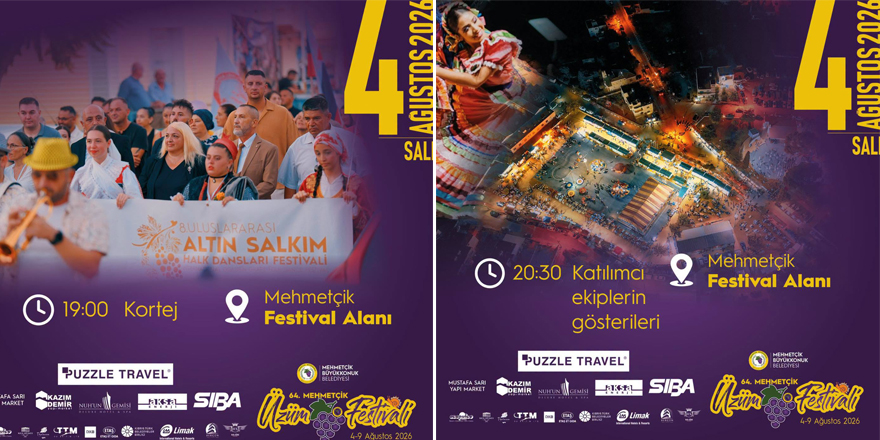 64. Geleneksel Mehmetçik Üzüm Festivali yarın başlıyor
