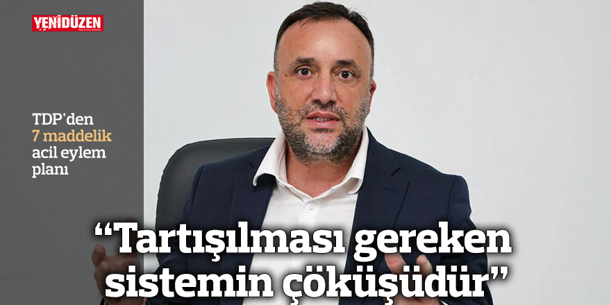 TDP'den 7 maddelik acil eylem planı