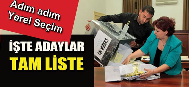 YSK KESİNLEŞEN ADAY LİSTELERİNİ AÇIKLADI