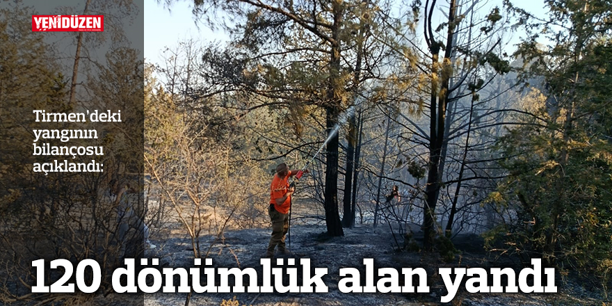 120 dönümlük alan yandı