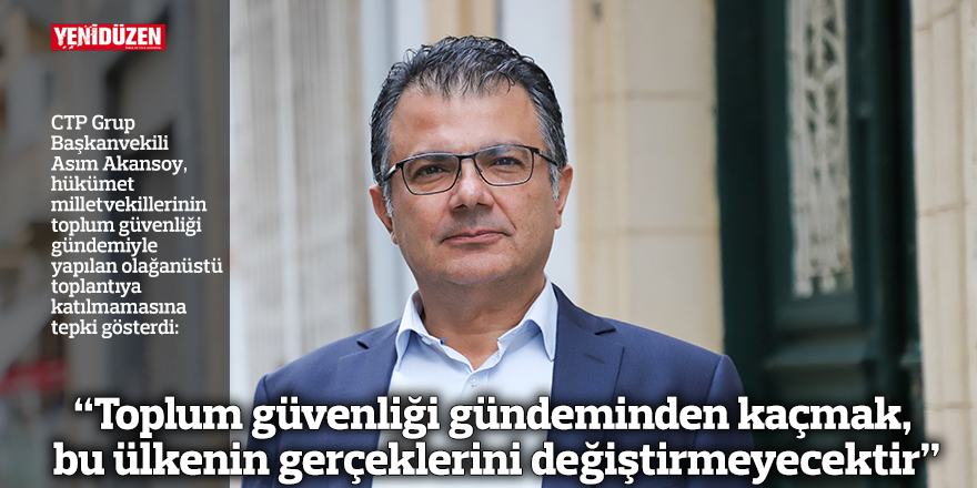 “Toplum güvenliği gündeminden kaçmak, bu ülkenin gerçeklerini değiştirmeyecektir”