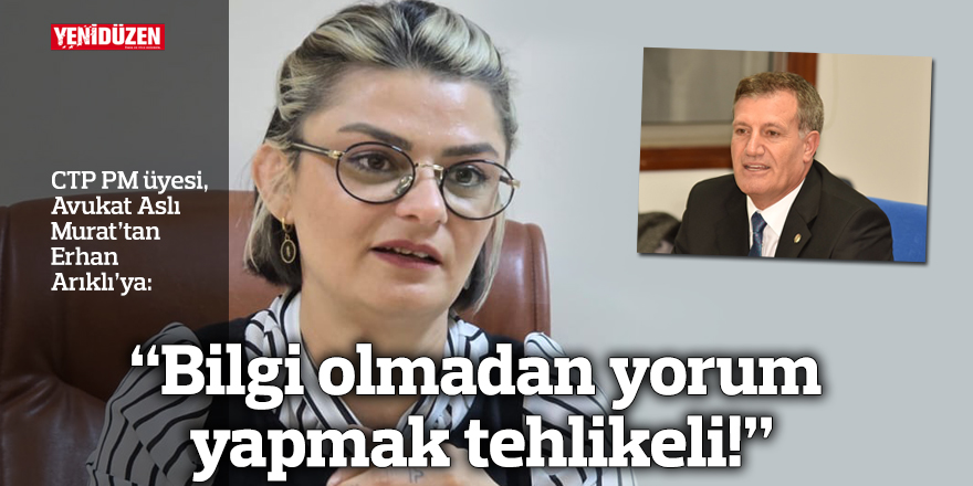 "Bilgi olmadan yorum yapmak tehlikeli!"