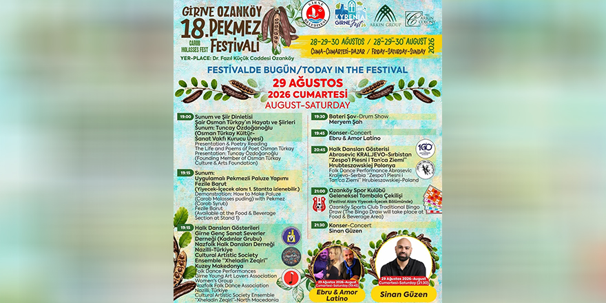 18. Girne Ozanköy Pekmez Festivali yarın başlıyor