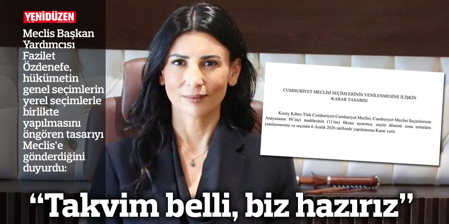 “Takvim belli, biz hazırız”