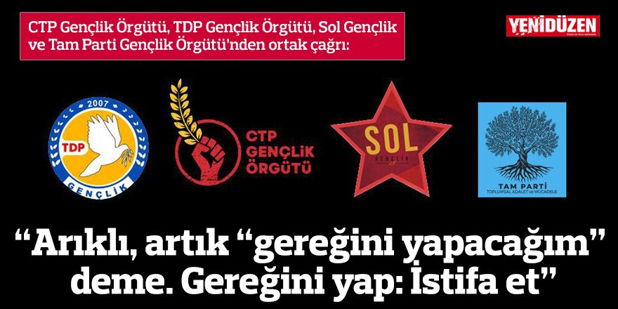 “Arıklı, artık “gereğini yapacağım” deme. Gereğini yap: İstifa et”