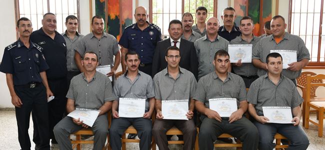 Mahkumlar sertifikaları aldı
