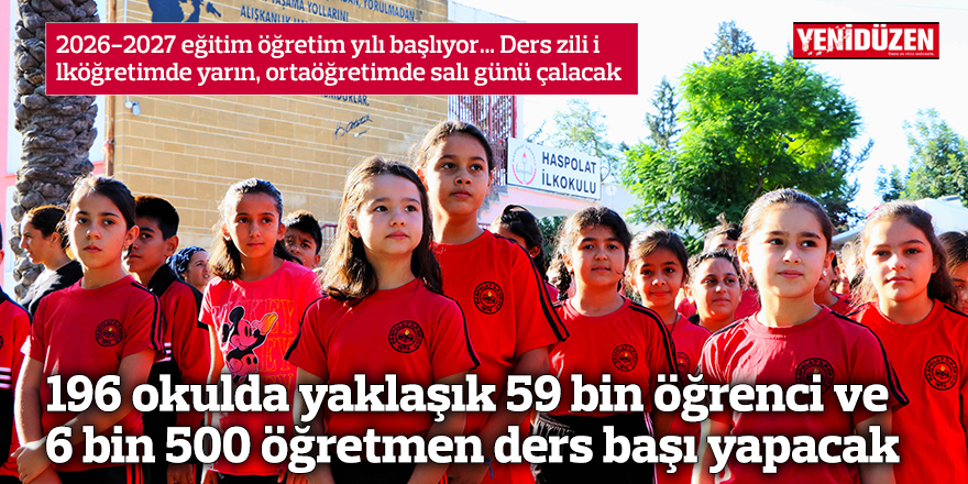196 okulda yaklaşık 59 bin öğrenci ve 6 bin 500 öğretmen ders başı yapacak