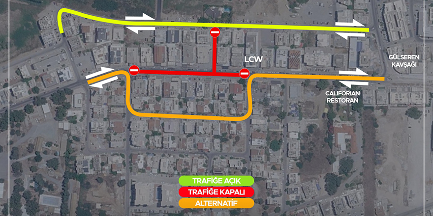 Mağusa’da bazı güzergahlar yarından itibaren trafik akışına kapatılacak