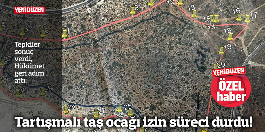 Tartışmalı taş ocağı izin süreci durdu!
