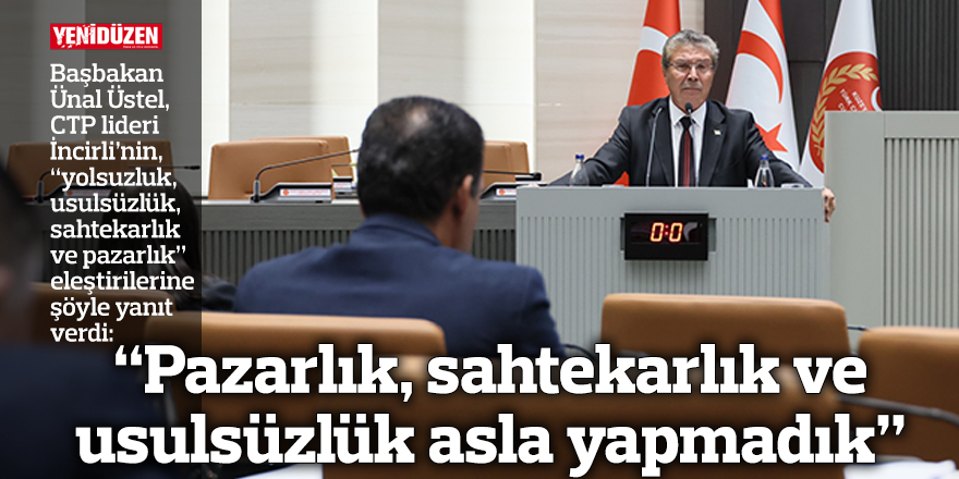 “Pazarlık, sahtekarlık ve usulsüzlük asla yapmadık”
