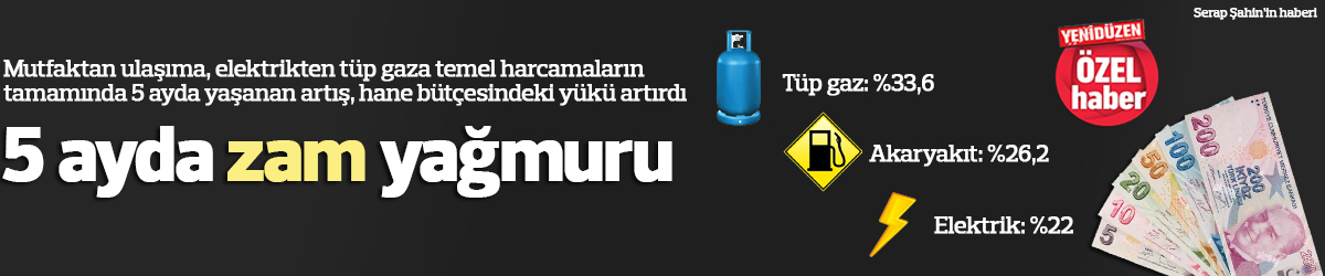 5 ayda zam yağmuru!