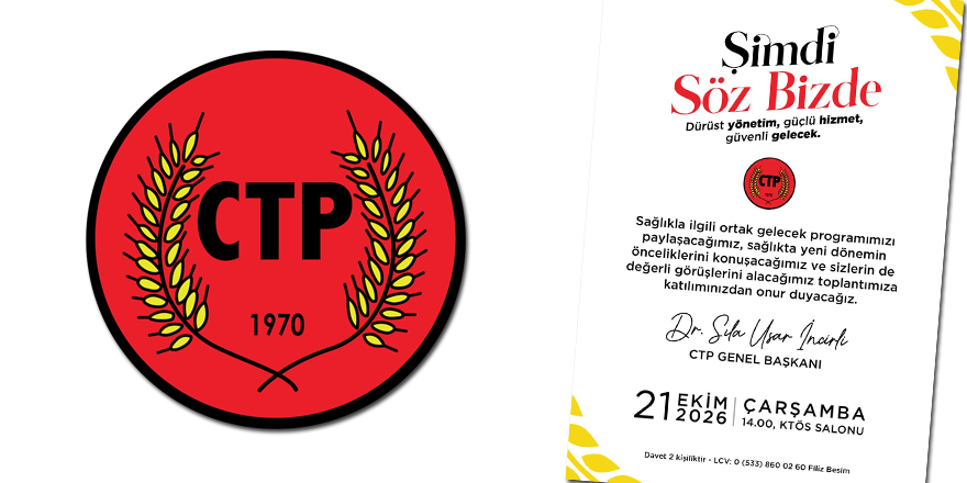 CTP, sağlık politikaları alanında “Ortak Gelecek Programı'nı" tanıtacak