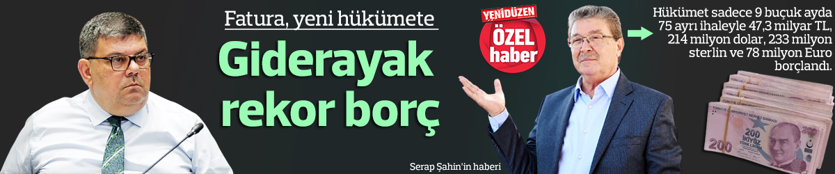 Giderayak rekor borç