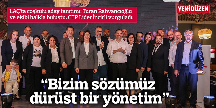 “Bizim sözümüz dürüst bir yönetim”