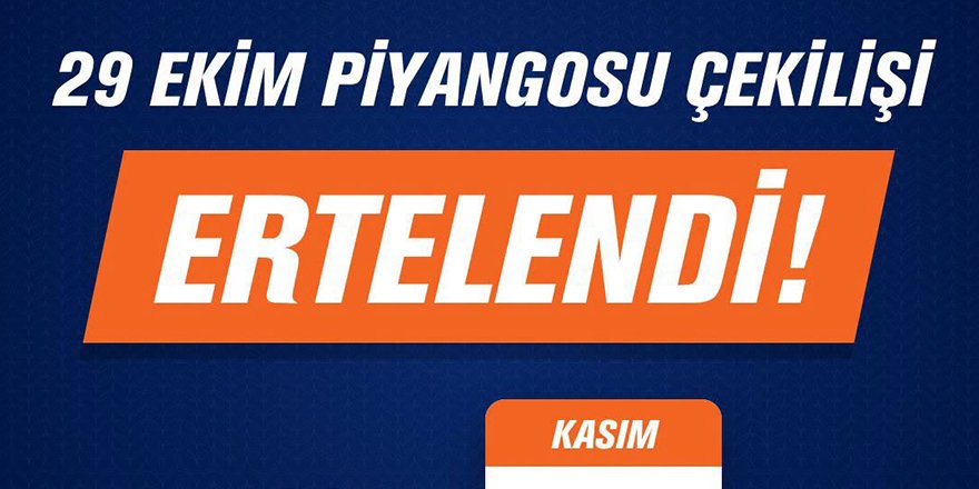 UBP’nin 29 Ekim Piyangosu çekilişi 15 Kasım’a ertelendi