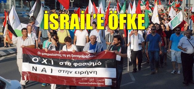 Kıbrıslı barışseverler ‘Özgür Filistin’ için yürüdü…