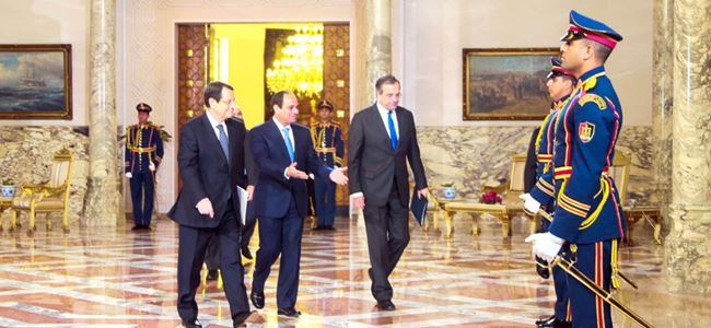 Sisi, Samaras ve Anastasiadis ile bir araya geldi…