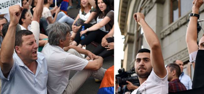 Ermenistanda elektrik zammı protesto edildi
