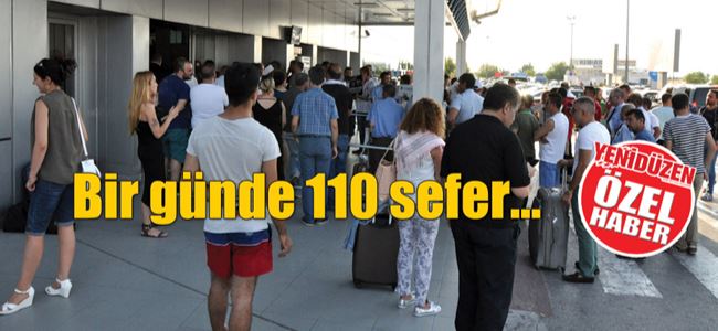 Ercanda dönüş kalabalığı