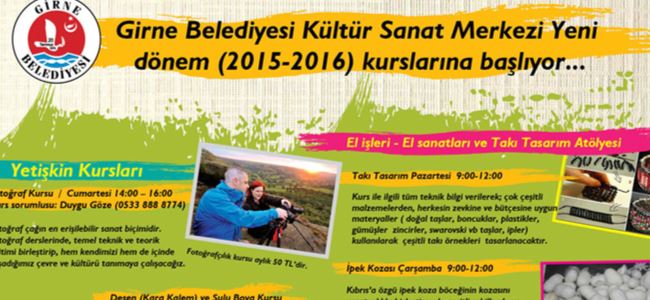 Girne’de sanat kurslarına kayıtlar başladı