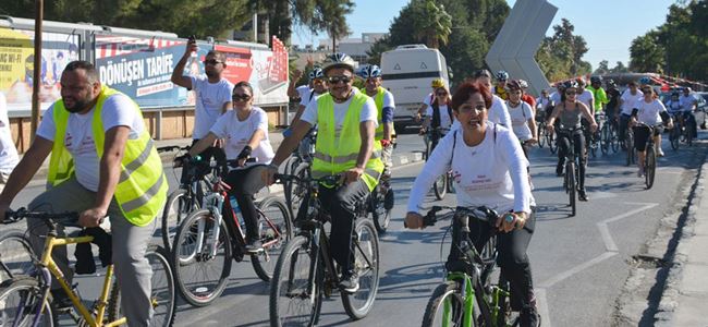 Bisikletler “KANSERE KARŞI YOL-A-ÇIK”tı