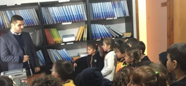 Öğrenciler, Engelliler Kütüphanesini gezdi