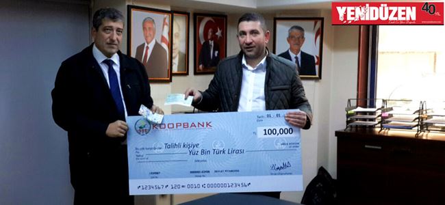 100 bin TL talihlisi ikramiyesini aldı