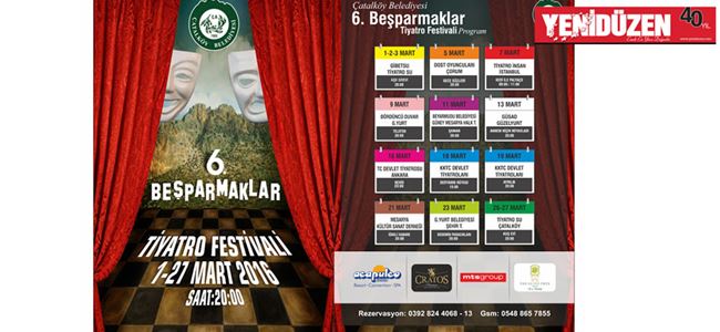 Beşparmaklar Tiyatro Festivali başlıyor