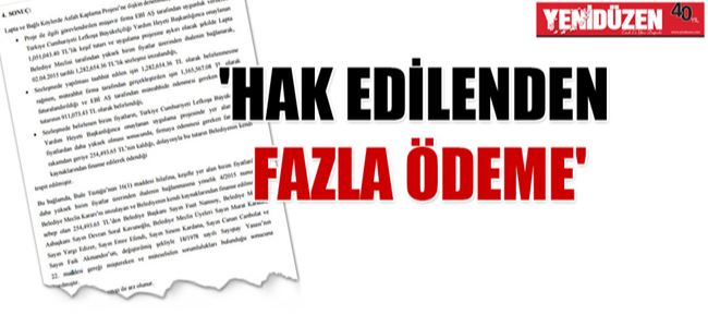 SAYIŞTAYDAN LAPTA RAPORU